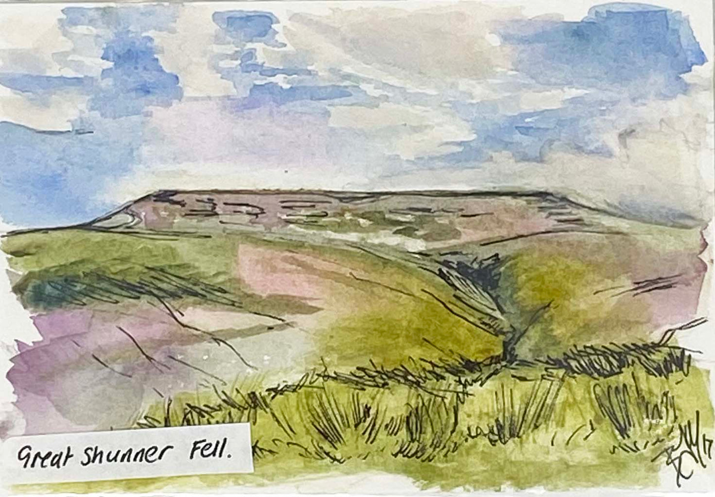 Great Shunner Fell Original Watercolour by Burgette Matthews