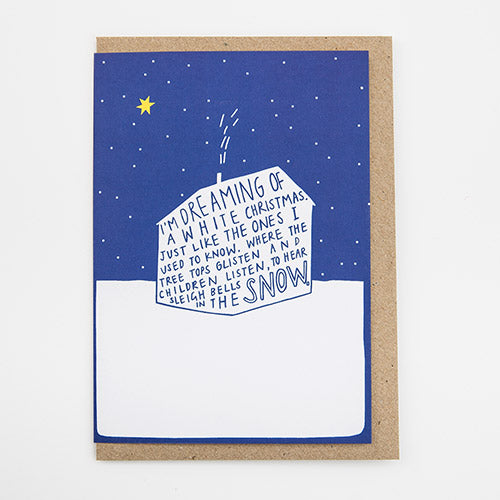 White Christmas Card by Alison Hardcastle