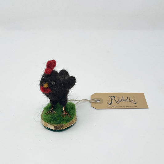 Hand Felted Chicken by Helen Riddle