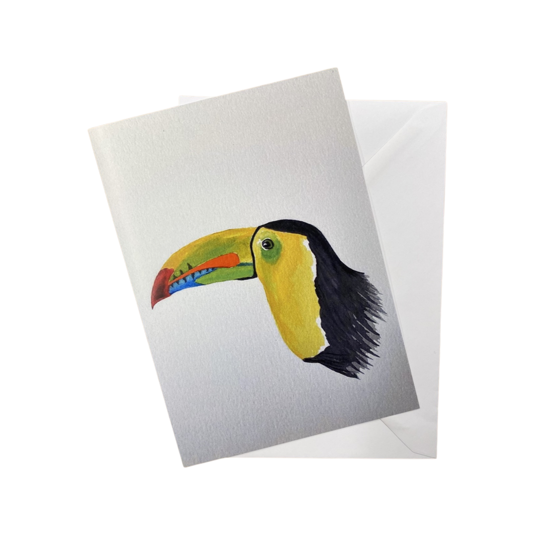 Toucan Greetings Card by Dawn Shury