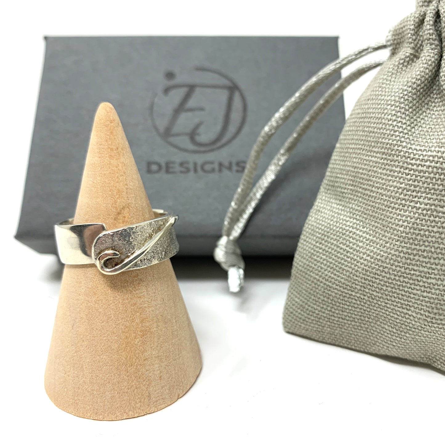 Silver Wrap Ring by Elizabeth James Designs