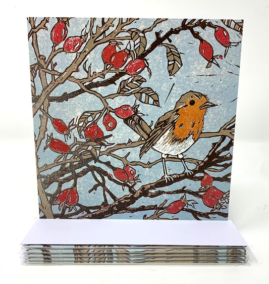 Robin Greetings Card by Rachel Knowles