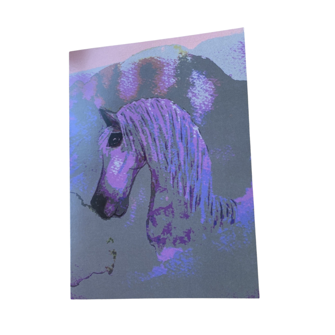 Horse Greetings Card by Dawn Shury