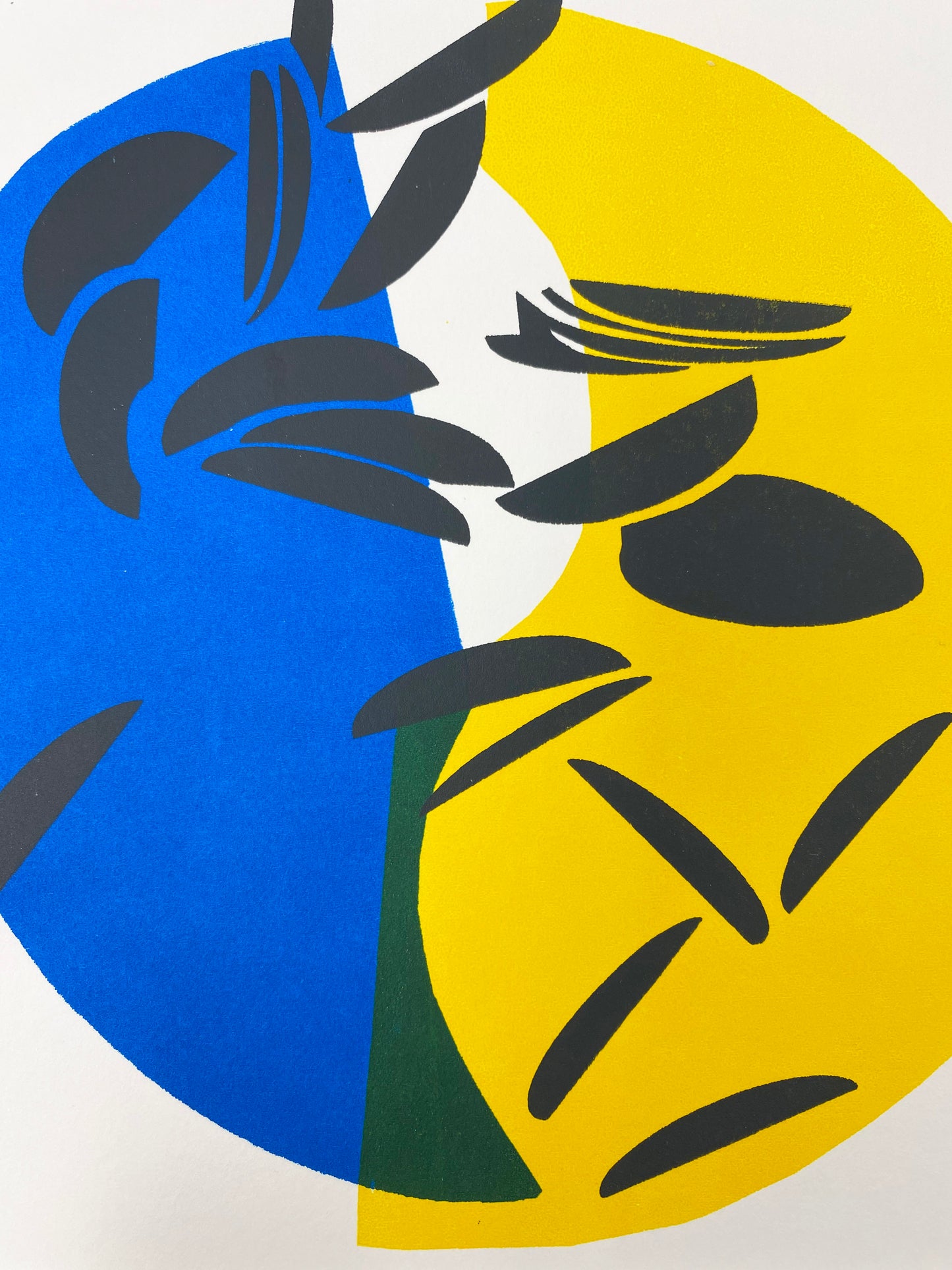 Composition with Yellow & Blue by Kathryn Fox