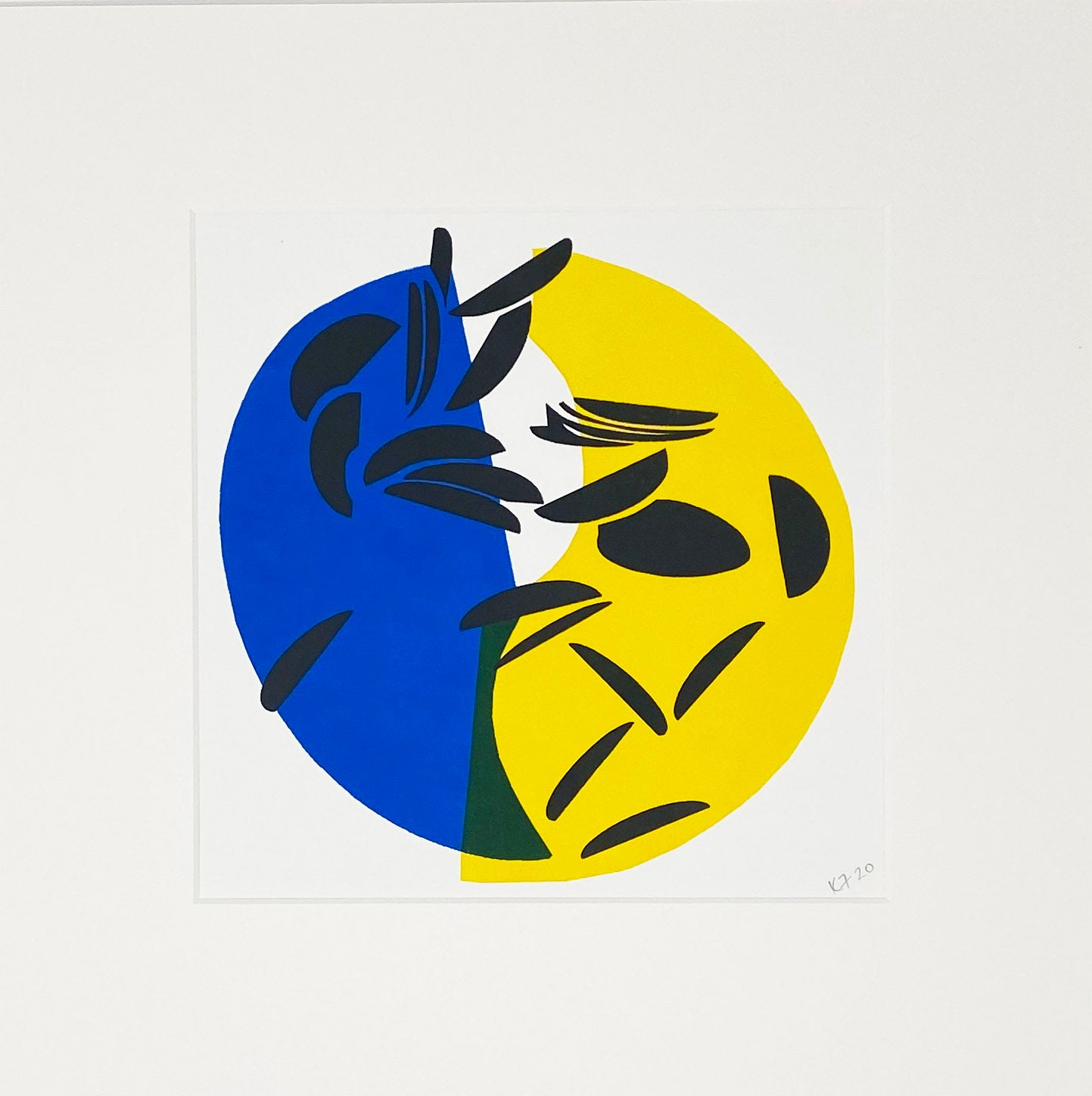 Composition with Yellow & Blue by Kathryn Fox