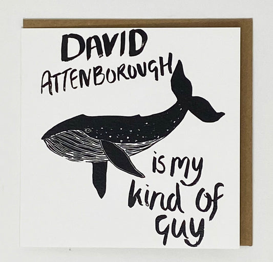 David Attenborough Whales Card by LDMDesign