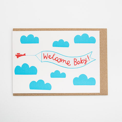 Welcome Baby Card by Alison Hardcastle