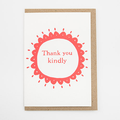 Thank You Kindly Card by Alison Hardcastle