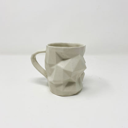 Neutral Geometric Ceramic Mug by Oli Turnpenney