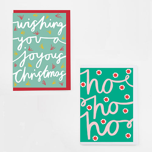 Ho Ho Ho Christmas Card Set by Alison Hardcastle