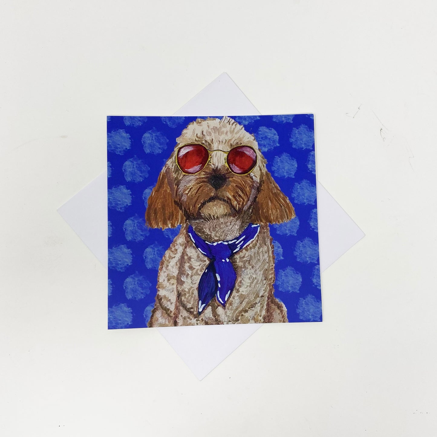 Labradoodle Greetings Card by Ruby