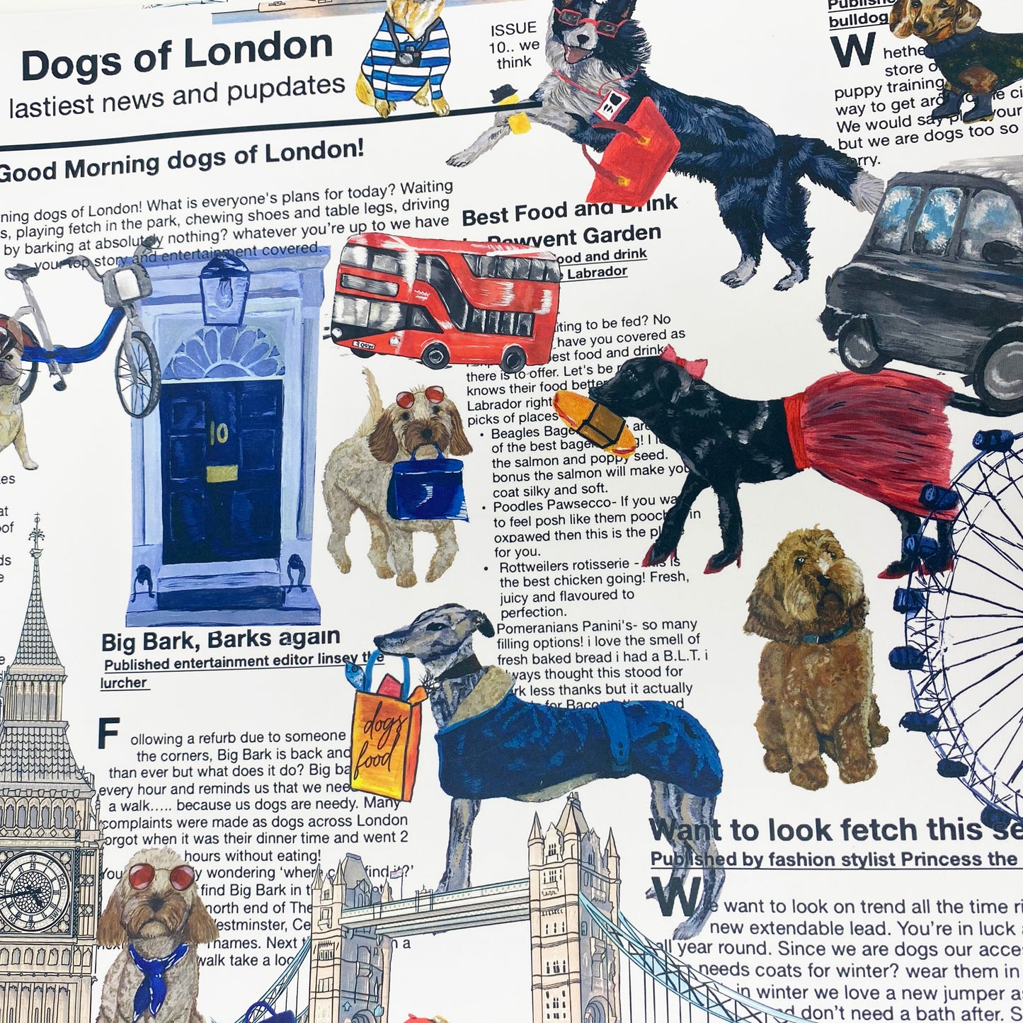 Dogs of London Gift Wrap by Ruby
