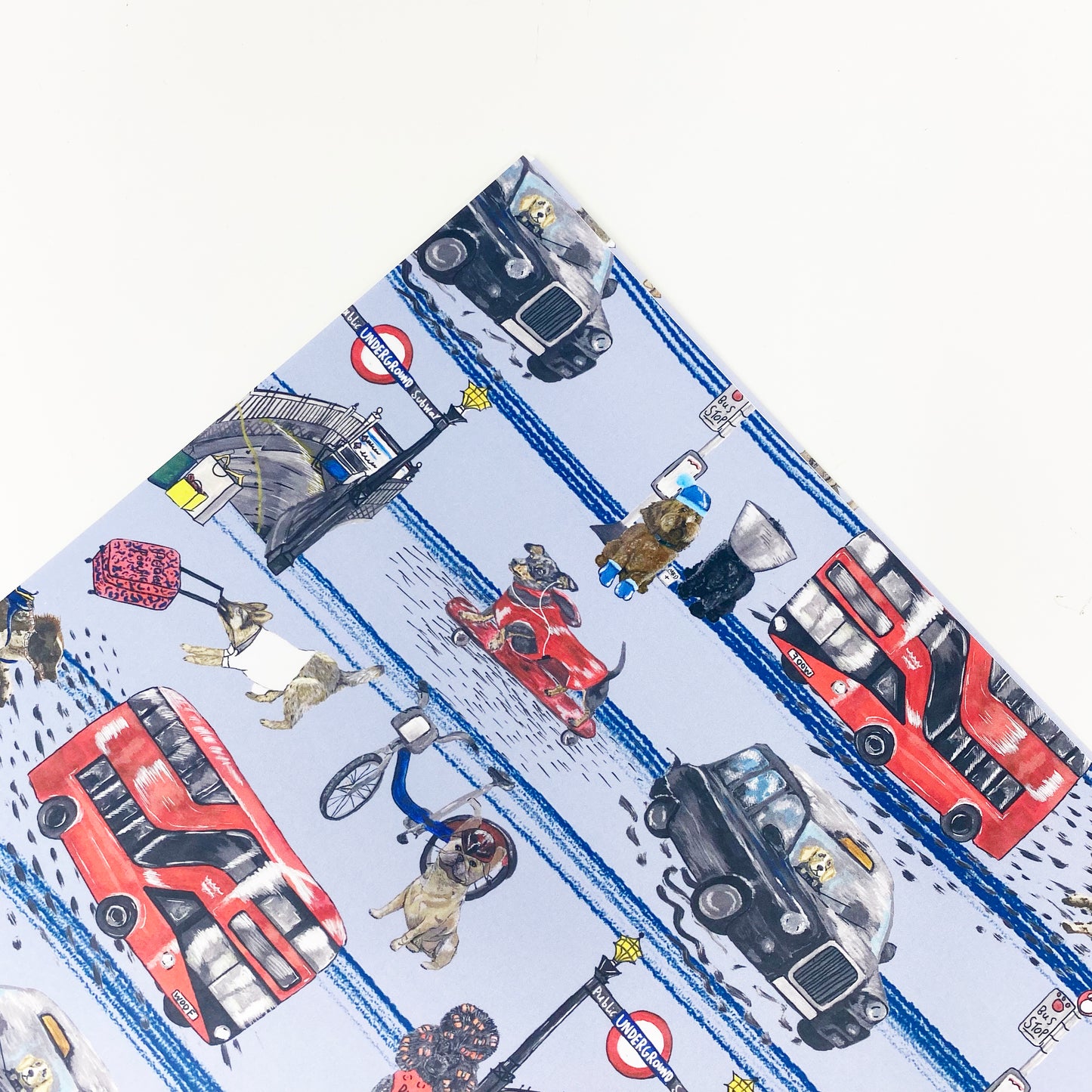 City Dogs Gift Wrap by Ruby