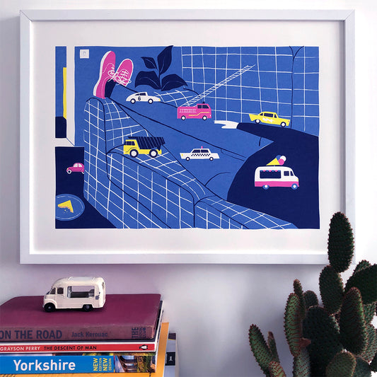 Sofa Dad Print by Greg Forrest