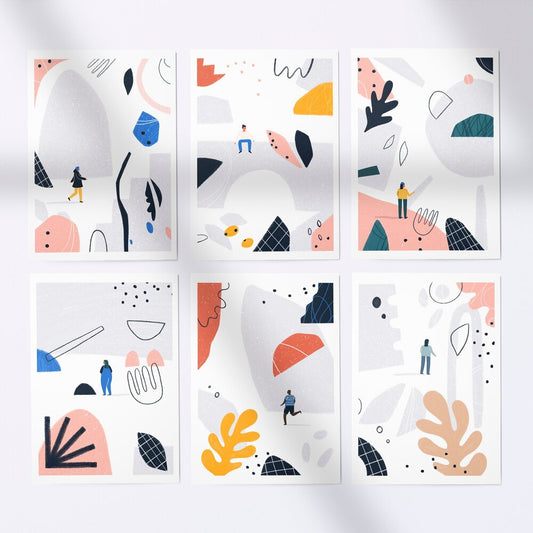 Malmade - Postcard Prints Set Deserted Paths